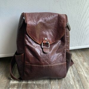 Brown Leather Backpack